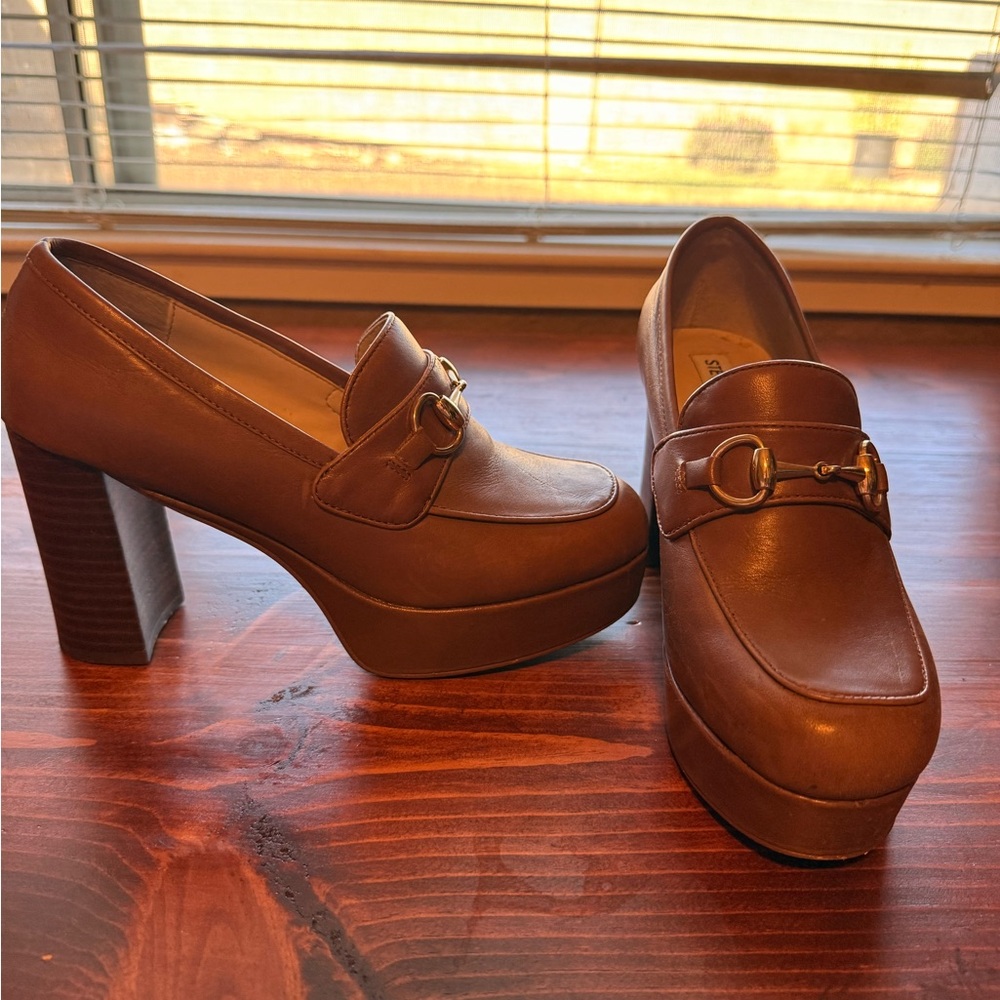 Steve Madden Brown Platform Loafers